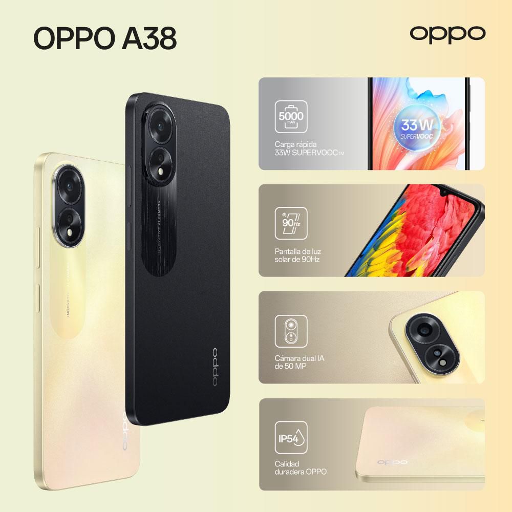 Celular OPPO A38 128 GB 4 GB RAM Dorado img #5