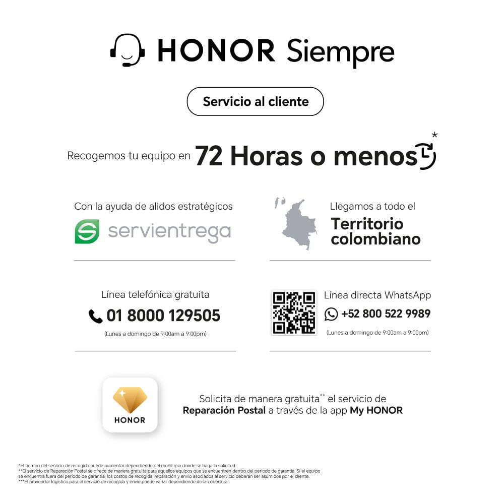 Celular HONOR Honor 90 Lite 5G 256 GB 8 GB RAM Azul + Honor X6s img #7