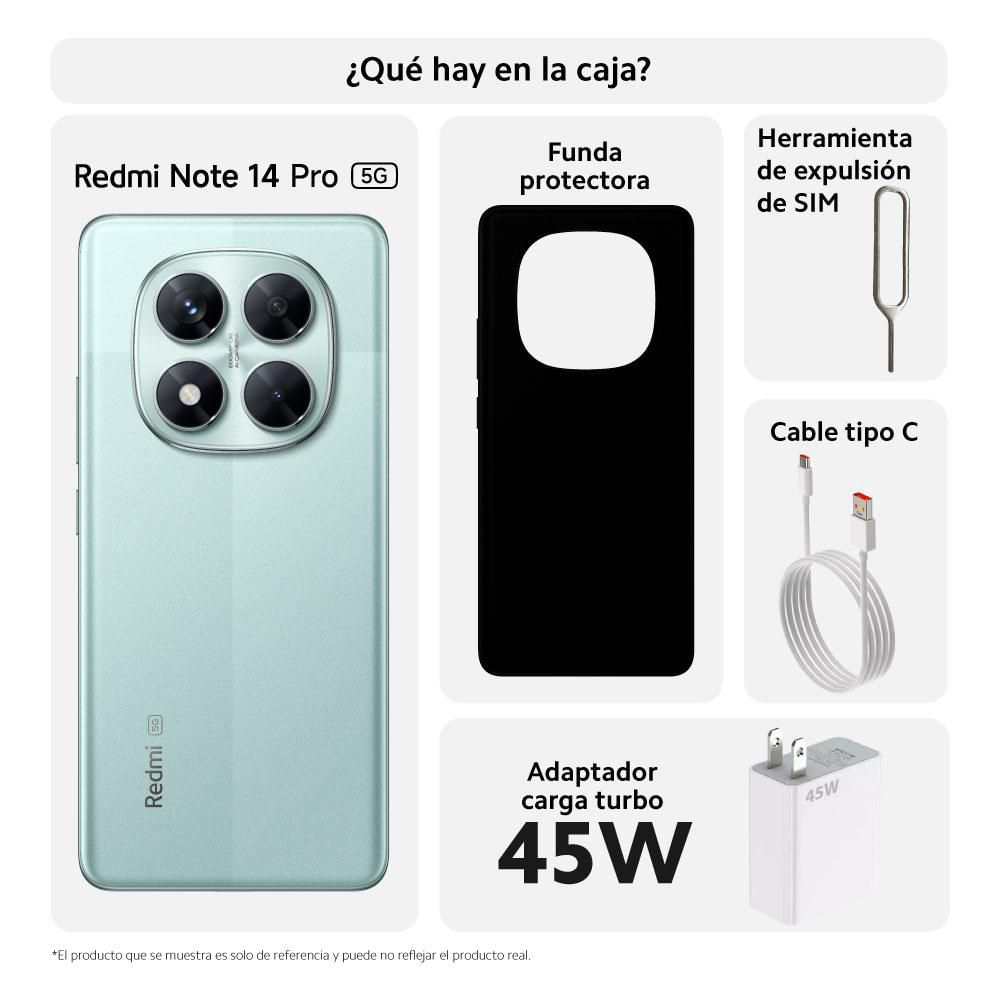 Celular XIAOMI Redmi Note 14 Pro 5G 256 GB 8 GB RAM Verde  + Smart Band 9 Pro Black img #3