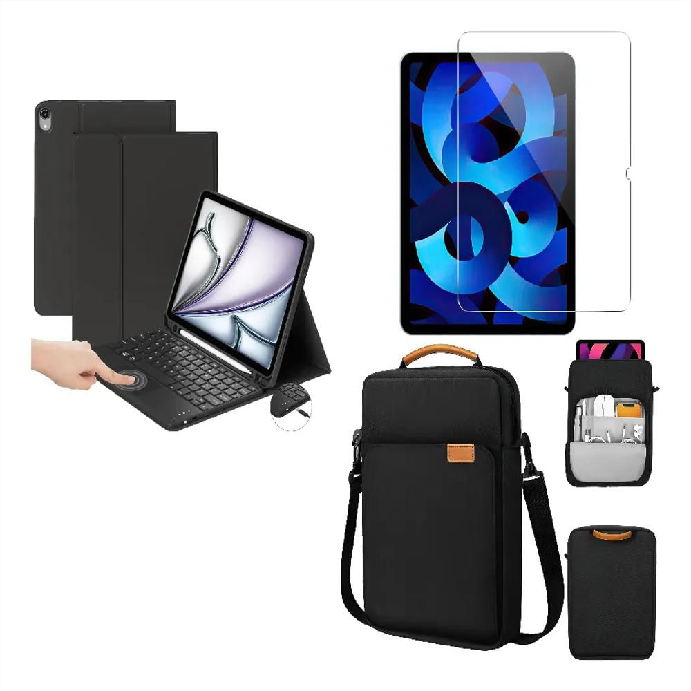 Estuche Teclado Trackpad Para Lenovo Idea Tab 11 Negro+Bolso+Vidrio img #1