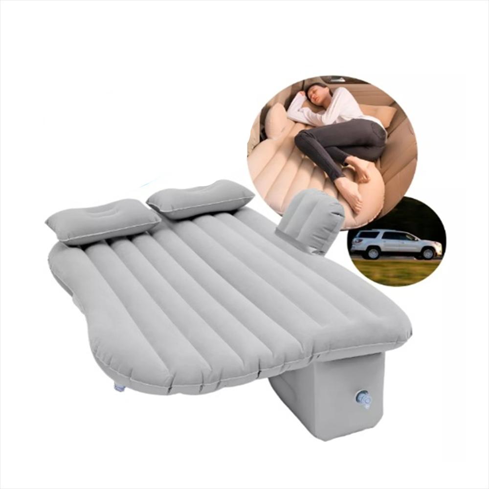 Colchon Gris Inflable Para Autos 2 Almohadas img #1