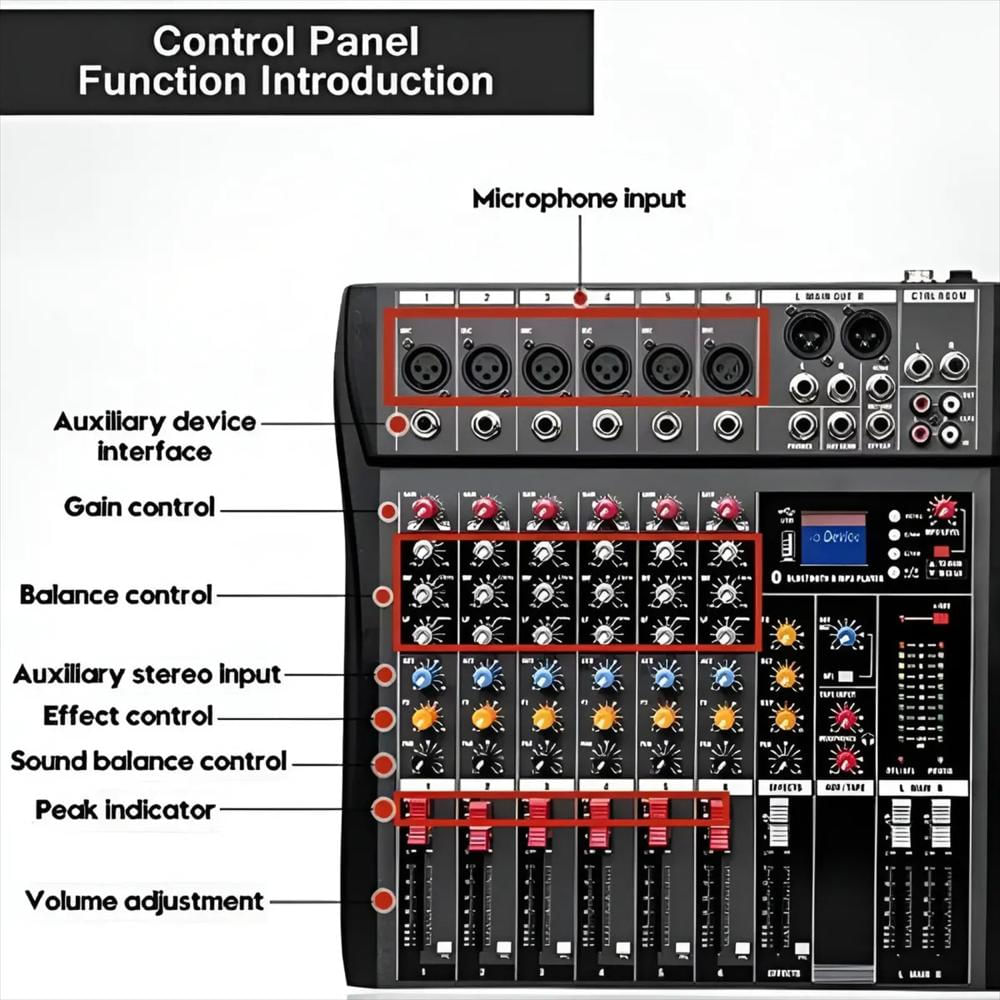 Consola Mezcladora Mixer De 16 Canales Con Bluetooth img #4