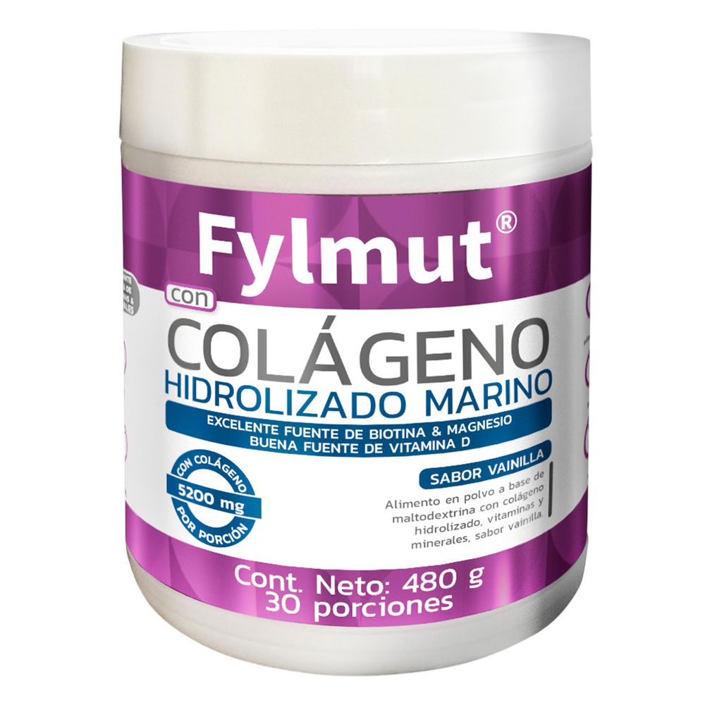 Alimento en polvo FYLMUT colágeno hidrolizado marino (480  gr)