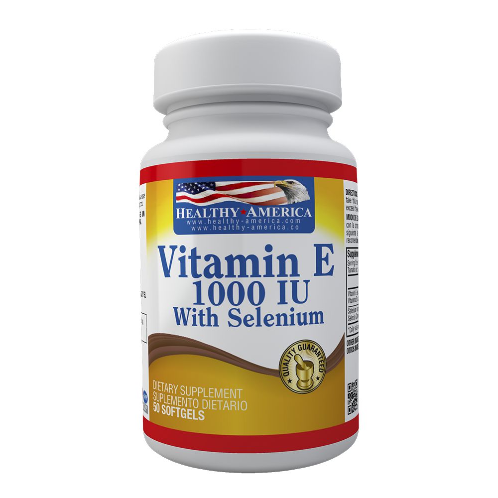 Suplemento dietario HEALTHY AMERICA vitamina E 1000IU con selenio (50  und)