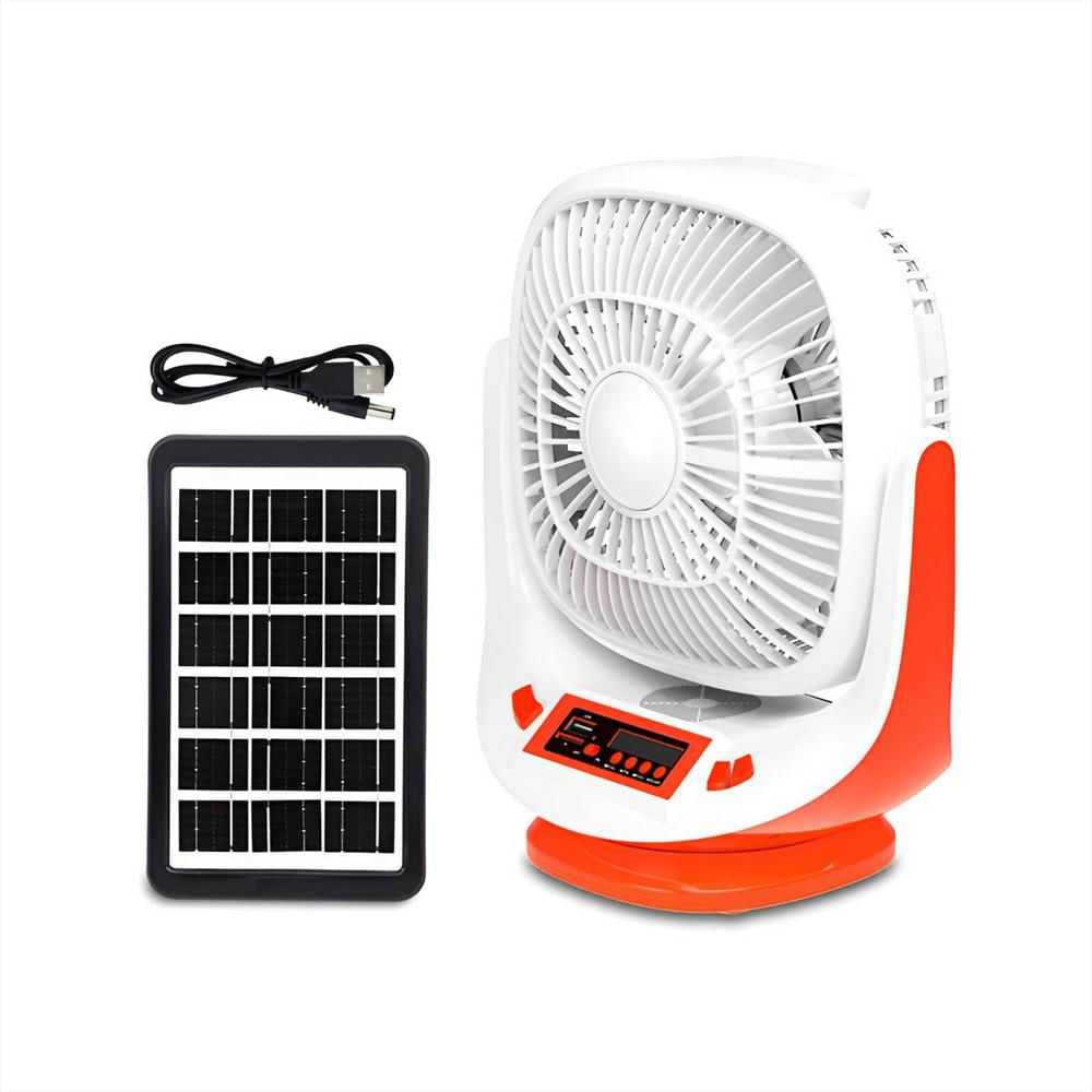 Ventilador Solar Recargable 8P Parlante Bluetooth Y Luces img #3