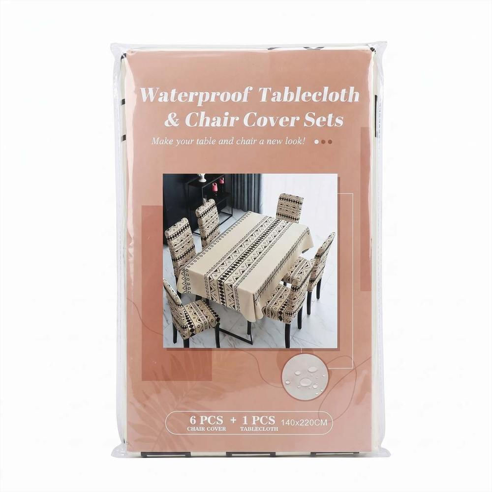 Set Mantel Antimanchas 140X220 + 6 Forros Sillas Elásticos img #3