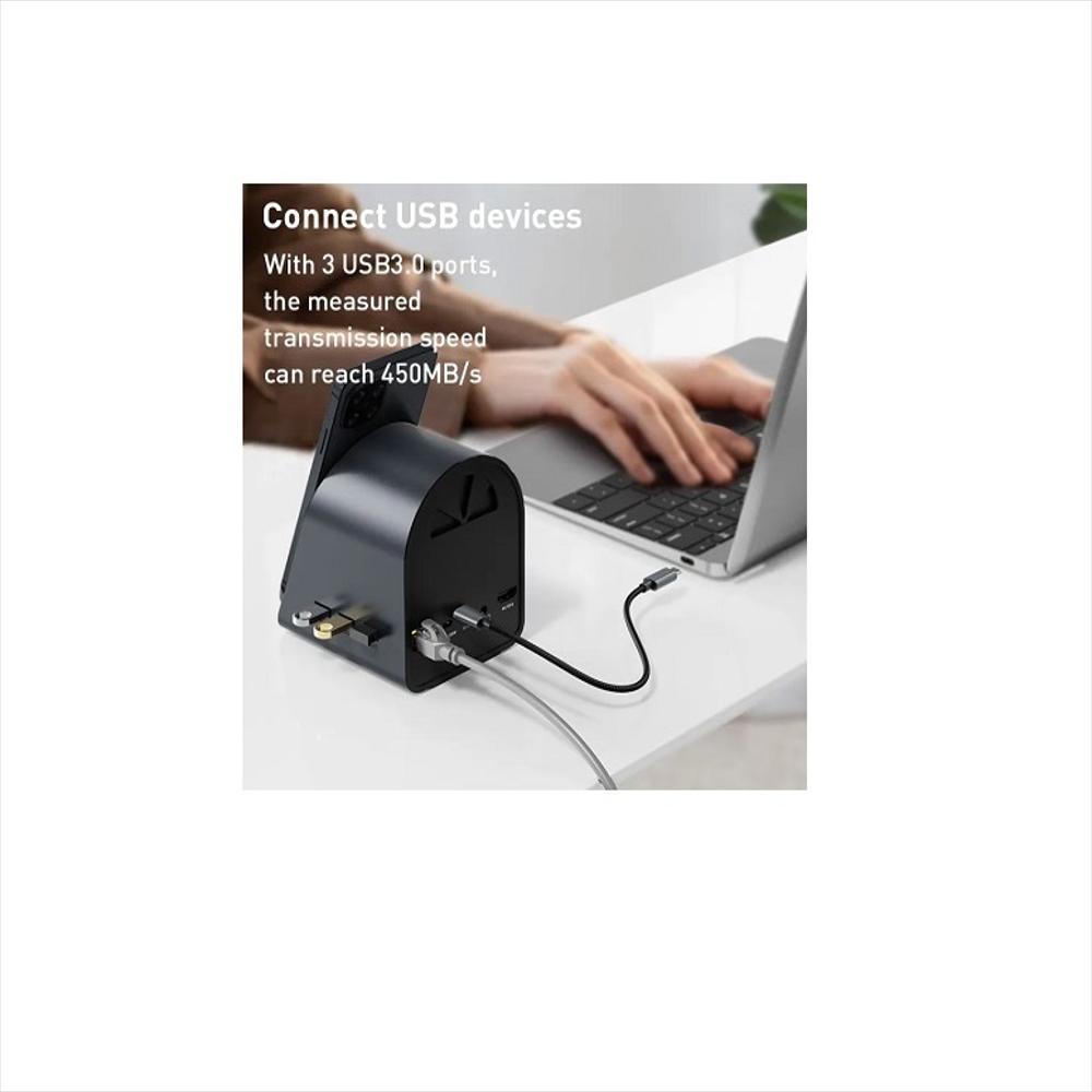 Hub Usb Tipo C 11 En 1 Con Cargador Inalámbrico Y Hdmi 4K img #4