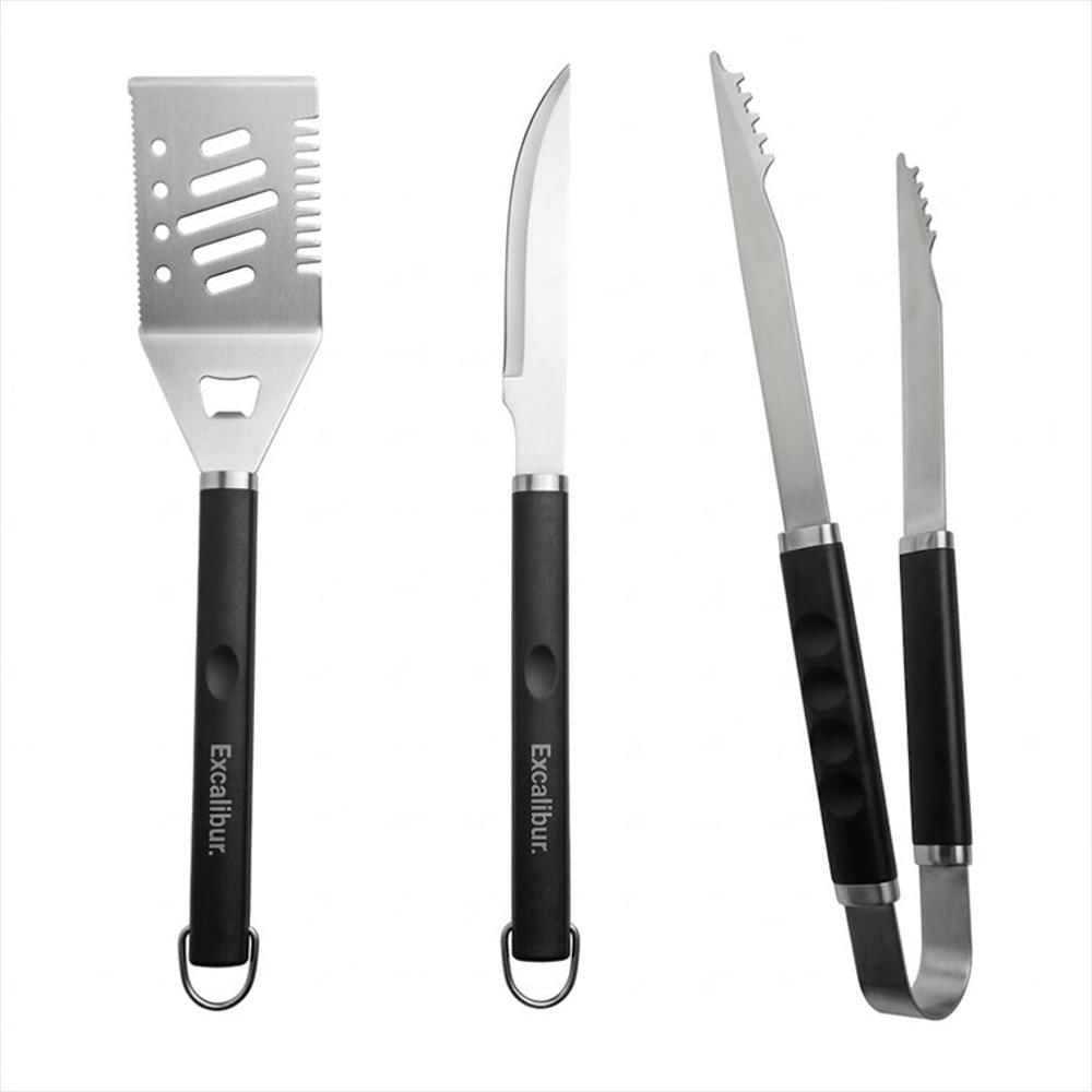 Set X3 Piezas Utensilios Bbq Espatula + Tenedor + Cuchillo img #4