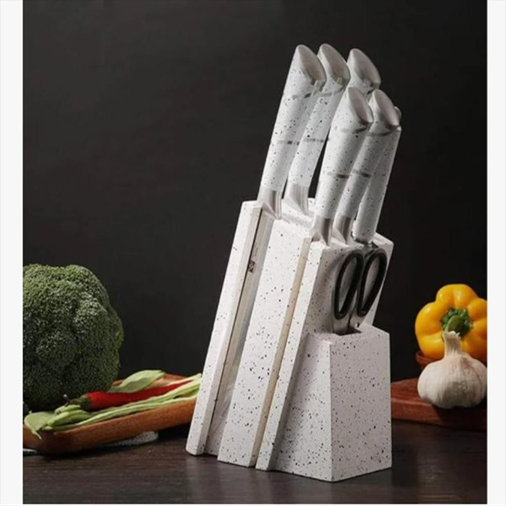 Juego De Cuchillos Blancos, 8 Piezas De Acero Inoxidable img #2
