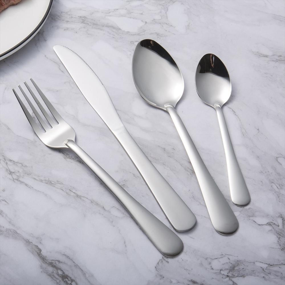 Set Cubiertos 24 Piezas Acero Inoxidable Plateado img #2