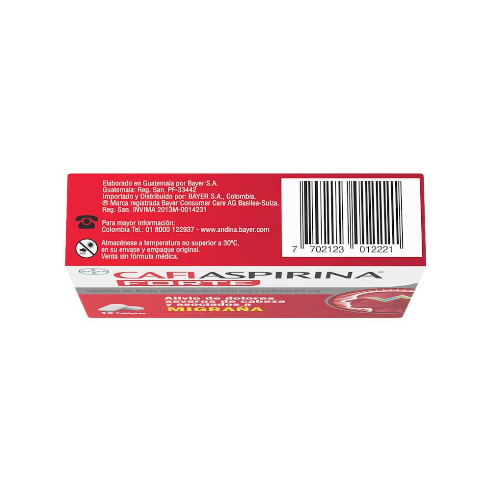 Cafiaspirina Forte X 12 Tablet ASPIRINA SIN REF img #4