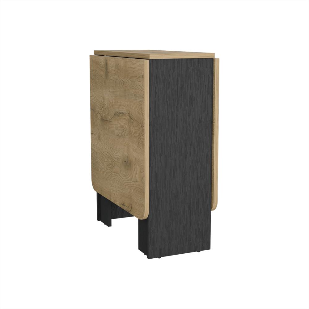 Mesa Auxiliar De Cocina Gateleg Wengue Y Macadamia 60X78.6Cm Rectangular Plegable De Seis Puestos img #4