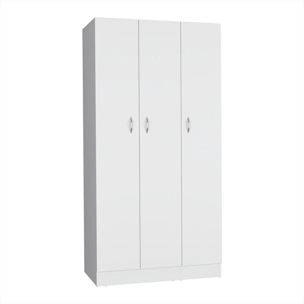 Closet Luna Blanco 90 Cm Con Tres Puertas Y Dos Cajones img #2