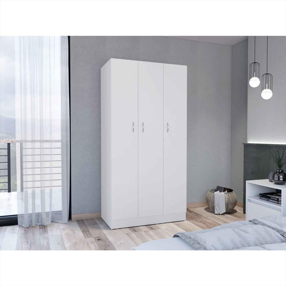 Closet Luna Blanco 90 Cm Con Tres Puertas Y Dos Cajones img #5