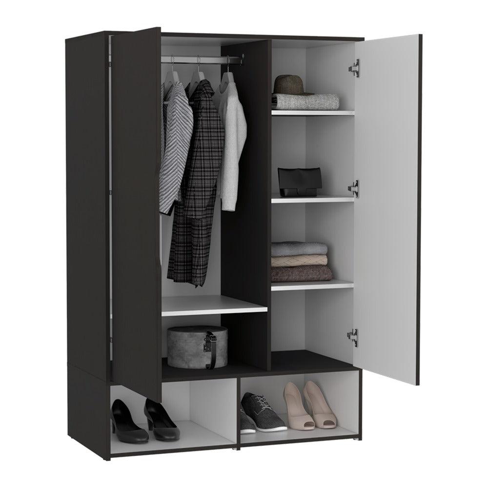 Closet Armario Wengue 100 Cm Con Zapatero Y Percheros img #4