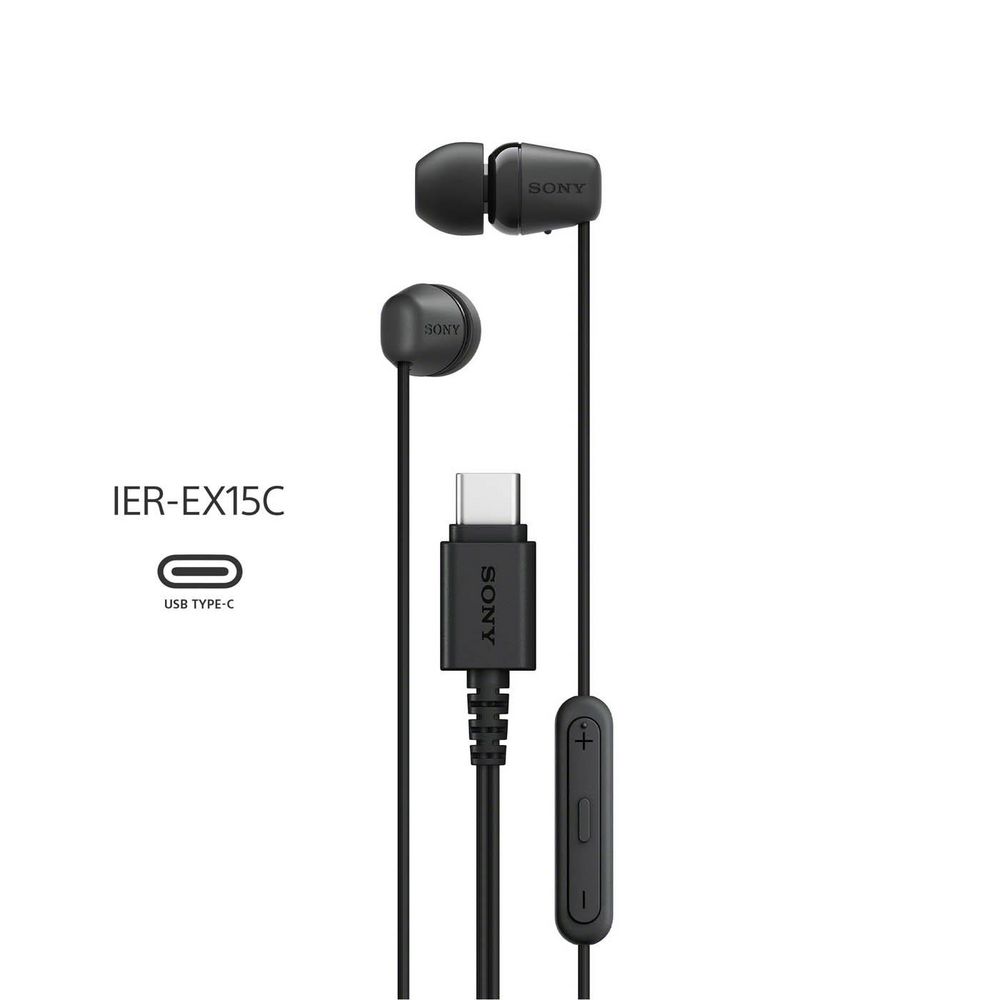 Audifonos Alámbricos SONY In Ear IEREX15C/B NEGRO Audifonos Alámbricos SONY In Ear IEREX15C/B NEGRO