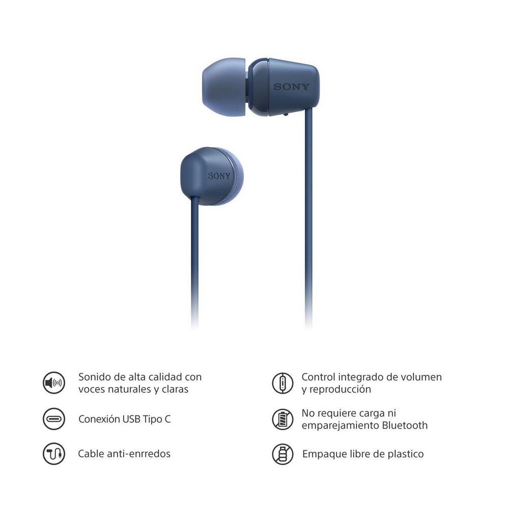 Audifonos Alámbricos SONY In Ear IEREX15C/L AZUL img #2