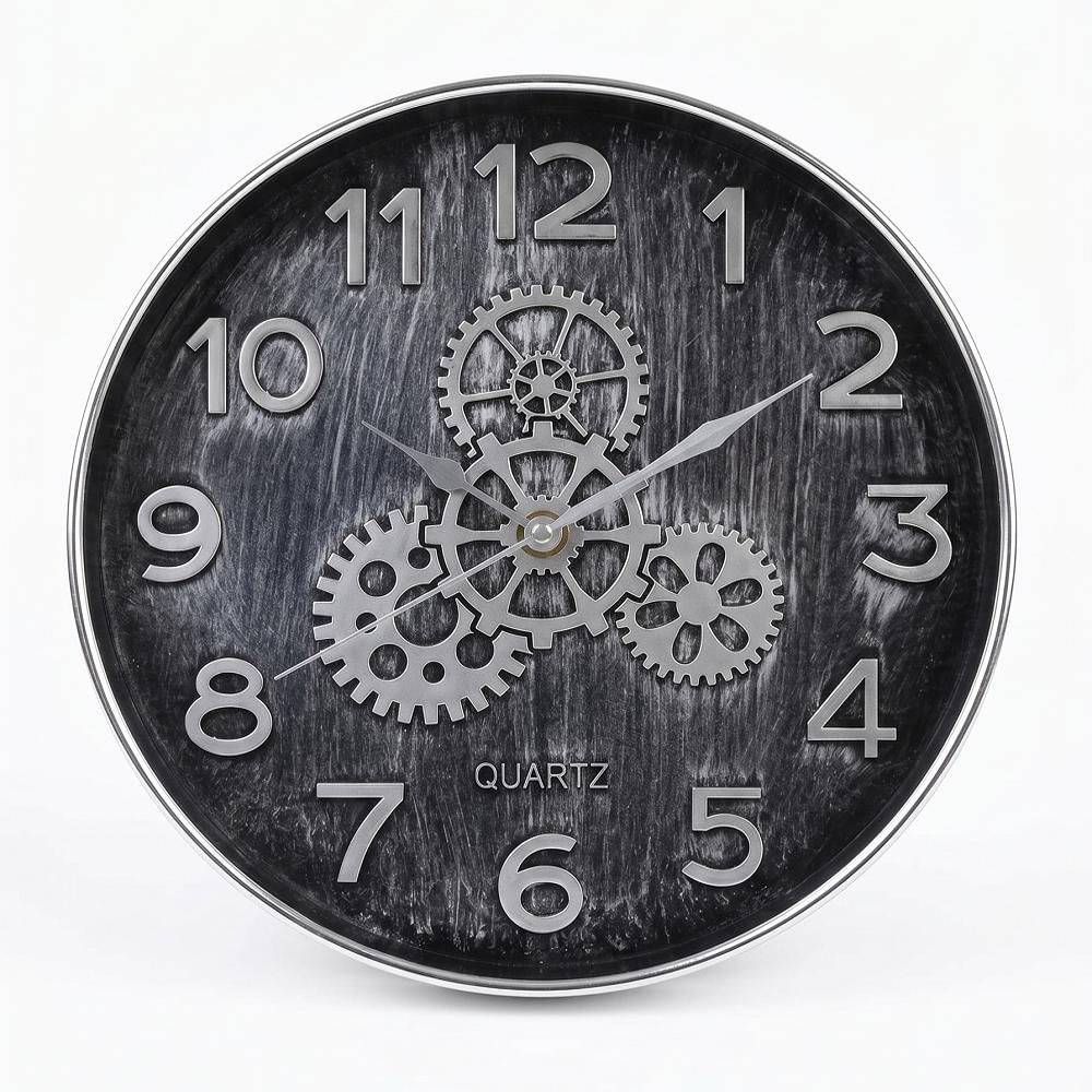 Reloj De Pared Vintage Industrial Engranajes Decorativo img #1