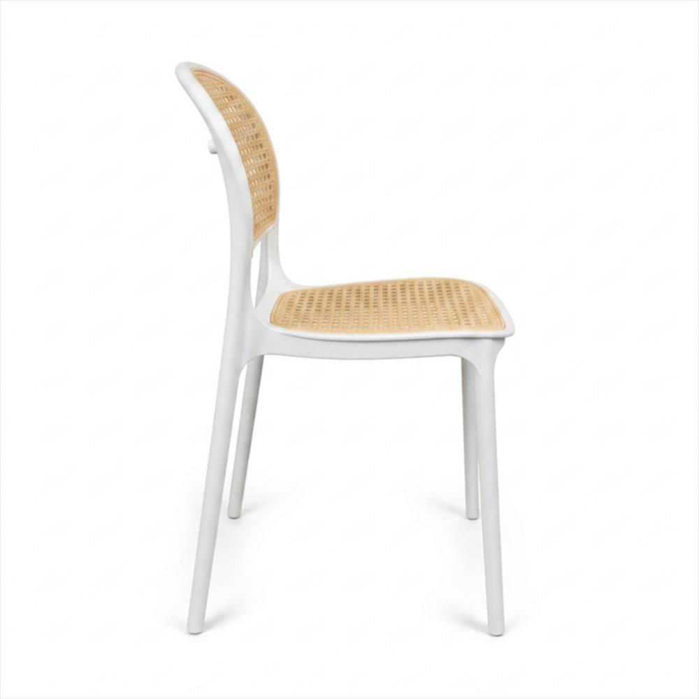 Set X4 Sillas Viena Tipo Mimbre Color Blanco img #4