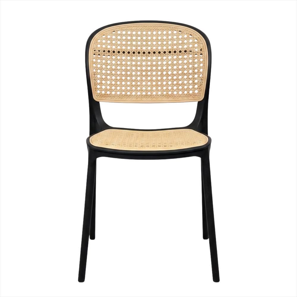 Silla Viena Tipo Mimbre Color Negro img #1
