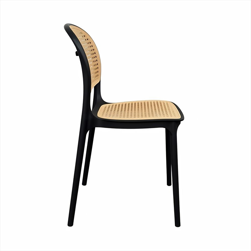 Silla Viena Tipo Mimbre Color Negro img #3
