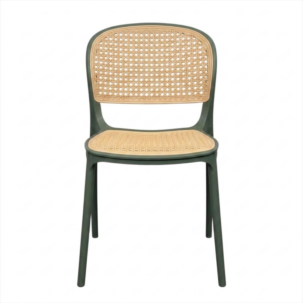 Set X4 Sillas Viena Tipo Mimbre Color Verde img #2
