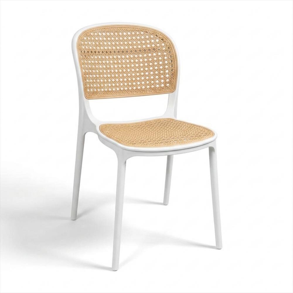 Set X2 Sillas Viena Tipo Mimbre Color Blanco img #3