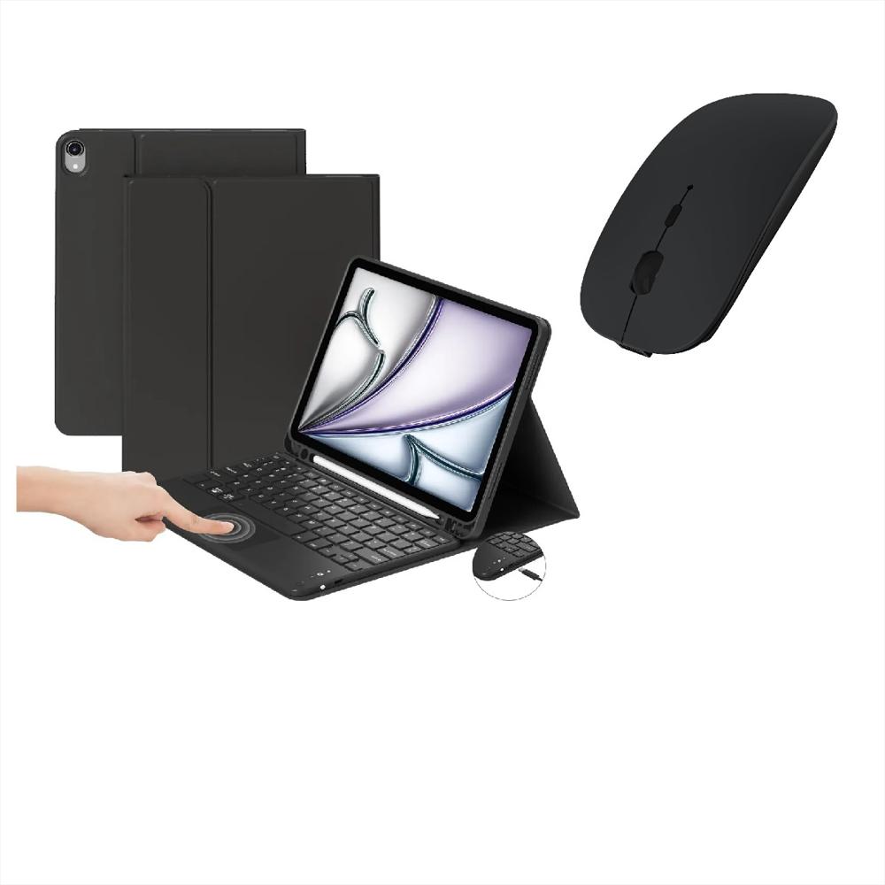 Estuche Teclado Trackpad Para Xiaomi Redmi Pad 2 Negro +Mouse img #1