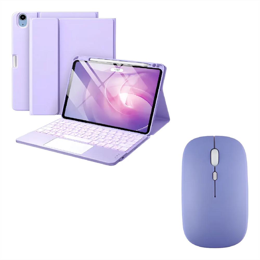 Estuche Teclado Trackpad Para Samsung A9 Plus X210 X215 Lila +Mouse img #1
