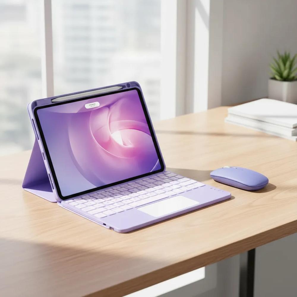 Estuche Teclado Trackpad Para Samsung A9 Plus X210 X215 Lila +Mouse img #2