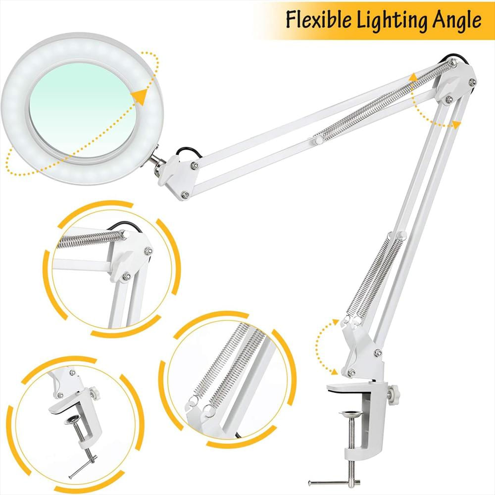 Lámpara Led Tomshine De Escritorio Con Lupa 8X 64 Led 3 Modos De Color Regulable img #5