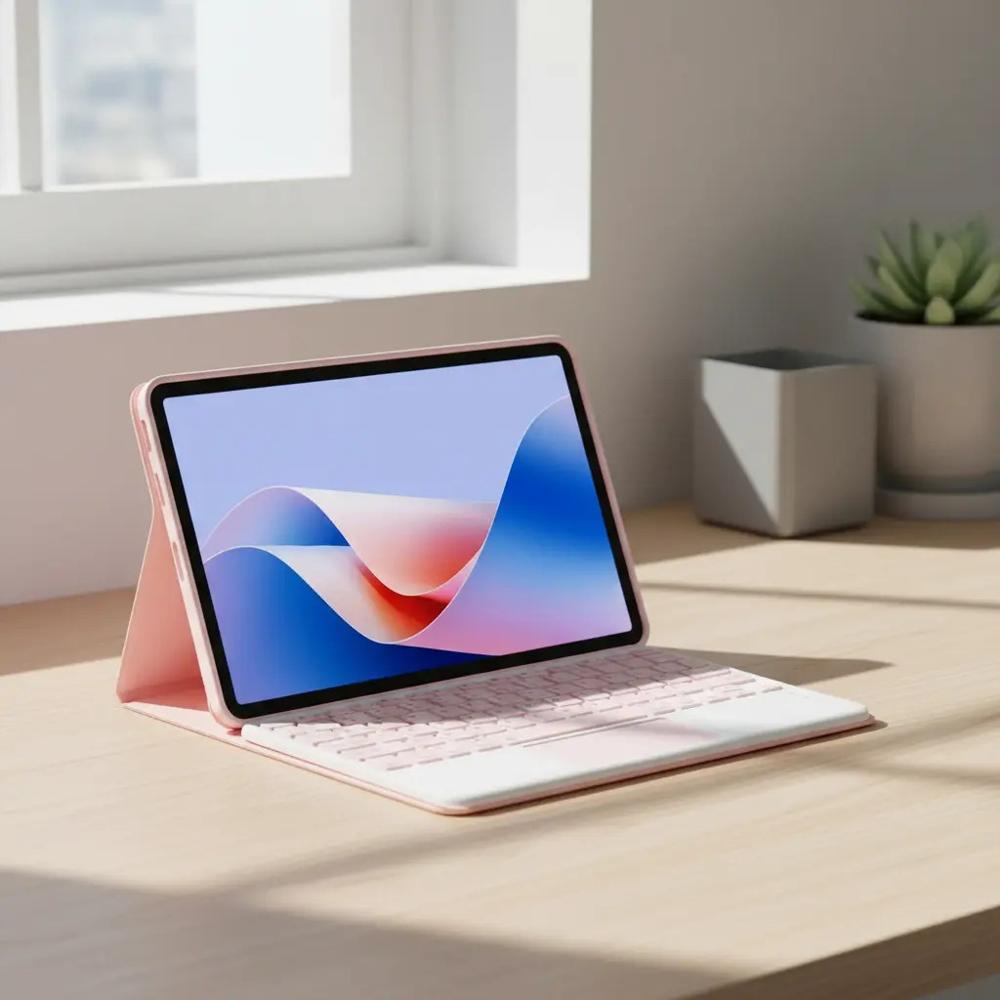 Estuche Tecldo Trackpad Para Ipad Pro 11 M4 2024 Rosa+Bolso+Paperlike+Lapiz img #4