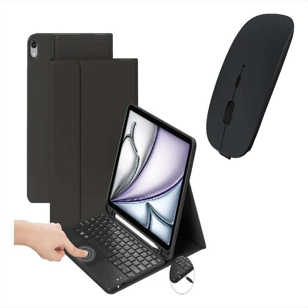 Estuche Teclado Trackpad Para Ipad Pro 11 M4 2024 Negro +Mouse img #1