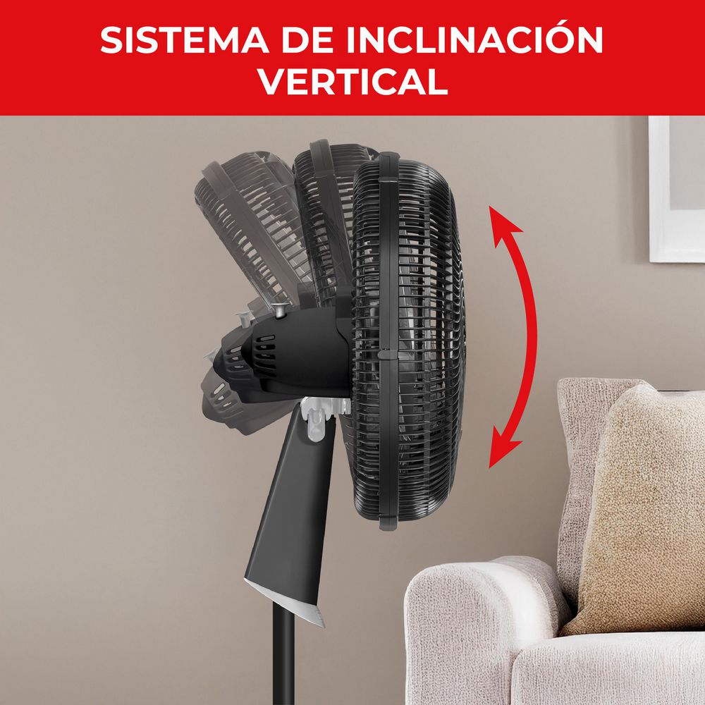 Ventilador De Piso SAMURAI Super Force Touch Pedestal VE7731I2 Negro img #4
