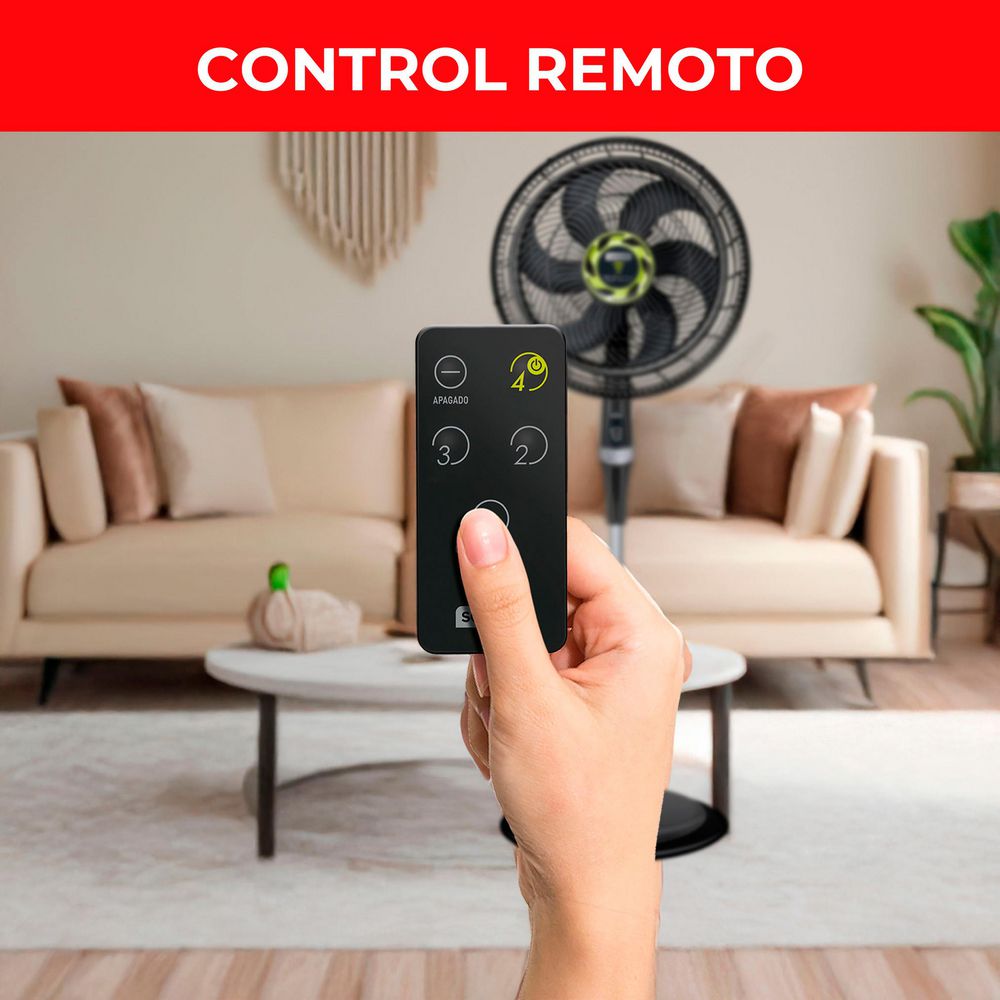Ventilador 2 En 1 SAMURAI Ultra Silence Force 2 en 1 Control Remoto VE3478I0 Negro img #6