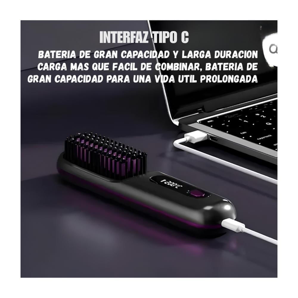 Mini Cepillo Alisador Inalambrico Portatil Recargable img #5