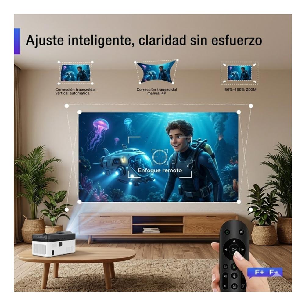 Proyector Magcubic Hy450 900 Tiro Corto 4K Android Wifi 6 img #3