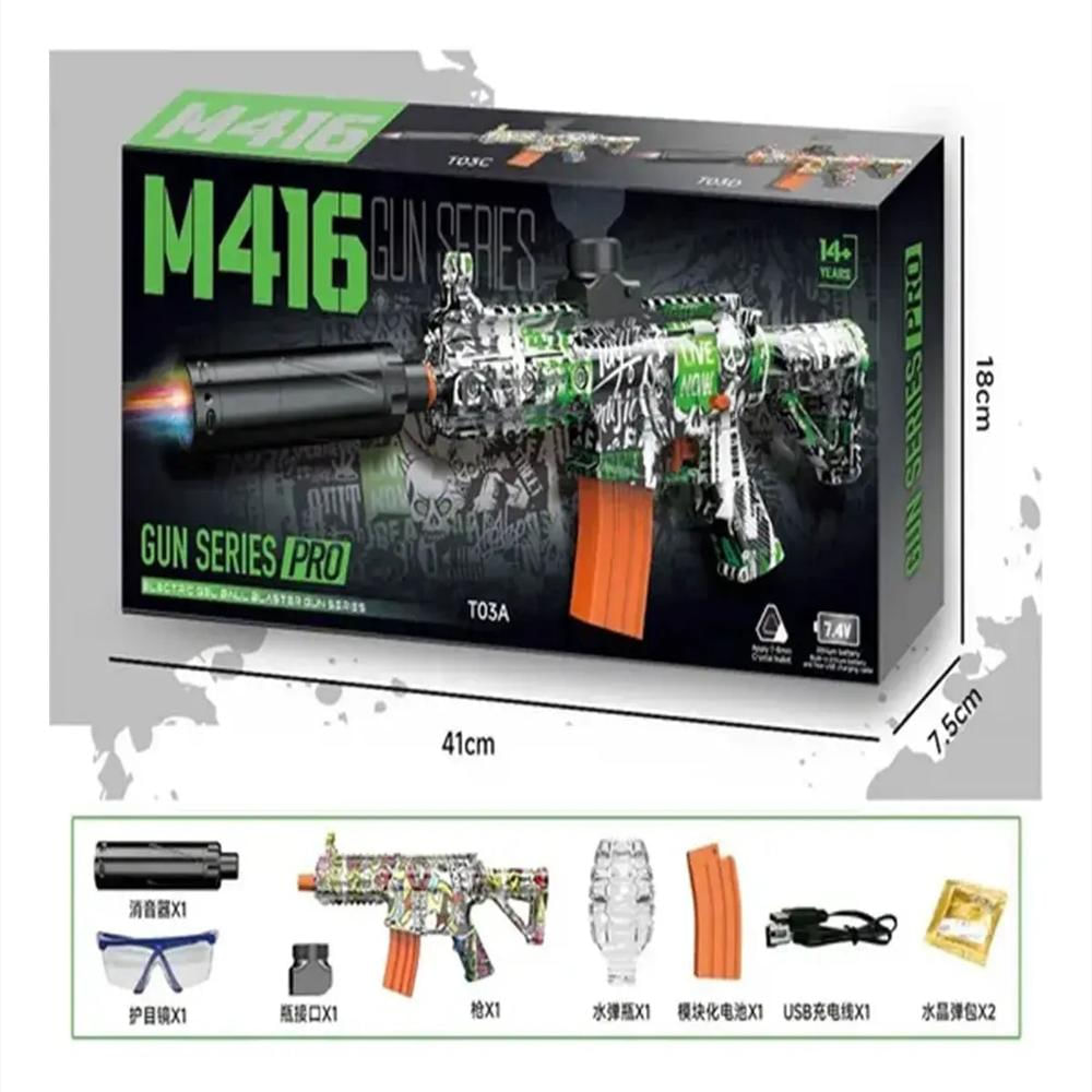 Lanzador De Hidrogel Juguete M416 Con Luz img #2