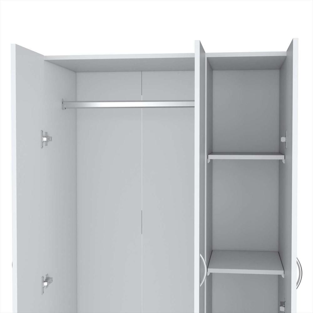 Closet Luna Blanco 90 Cm Con Tres Puertas Y Dos Cajones img #4