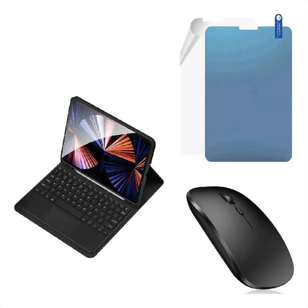 Estuche Teclado Trackpad Para Ipad A16 2025 Negro +Mouse+ img #1