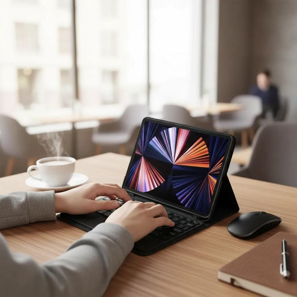 Estuche Teclado Trackpad Para Lenovo Idea Tab 11 Negro+Mouse+Lapiz img #3