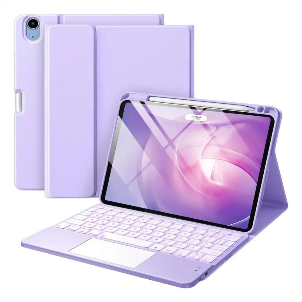 Estuche Teclado Trackpad Para Xiaomi Redmi Pad 2 Lila+Mouse+Lapiz img #2