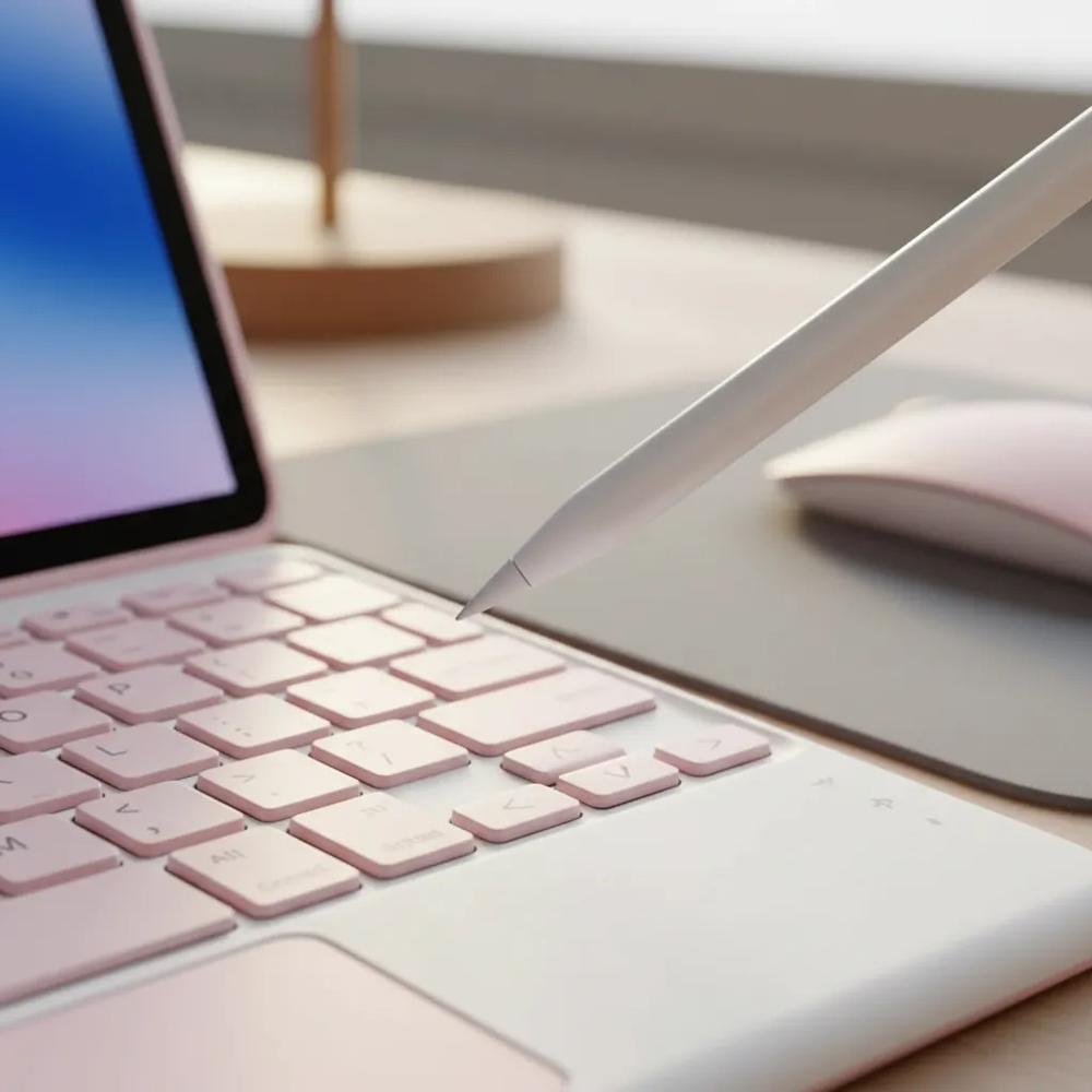 Estuche Teclado Trackpad Para Lenovo Tab K11 Rosa +Mouse+Lapiz img #4