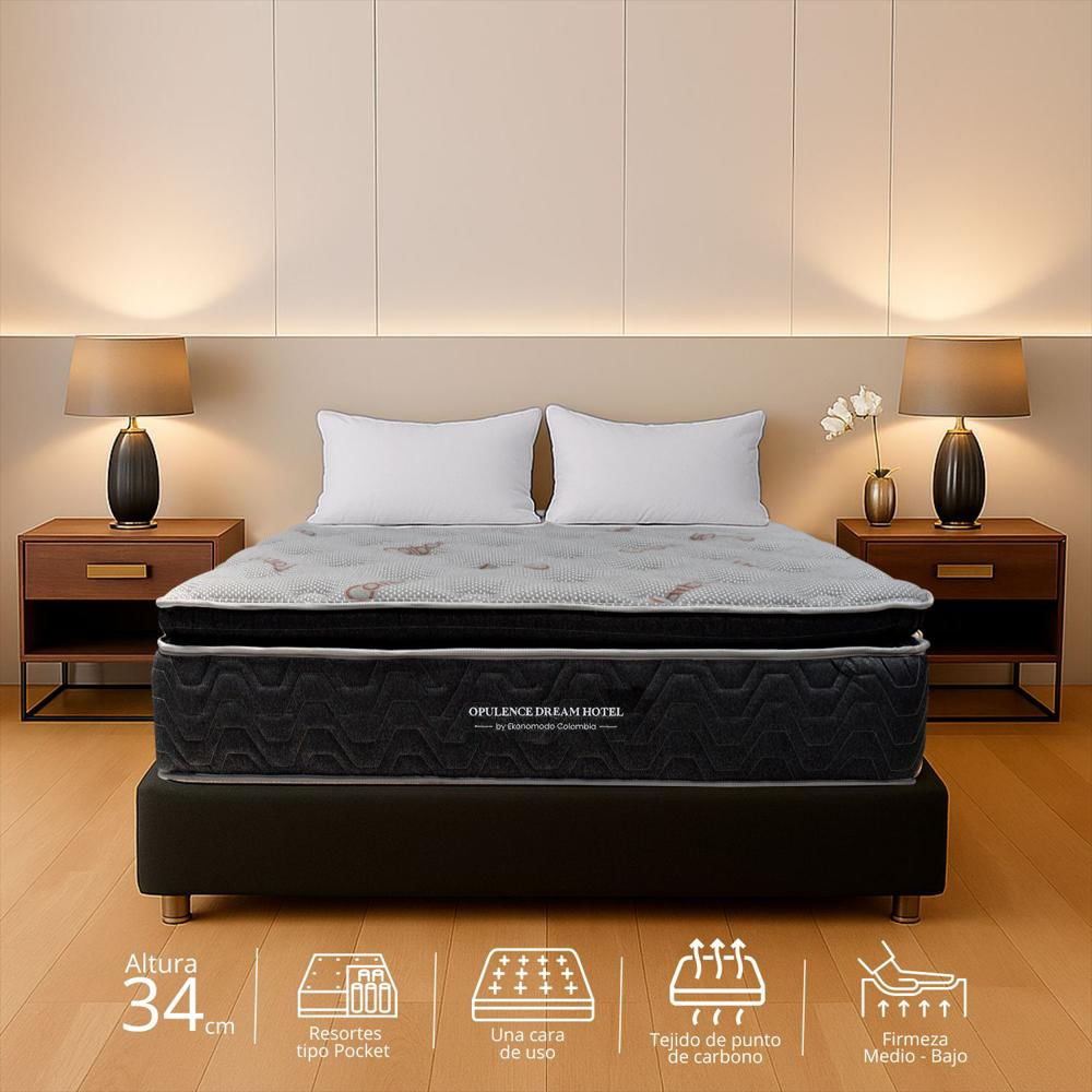 Colchon Master King Opulence Pocket Con Un Pillow Tipo Hotelero 200X200x34 img #1