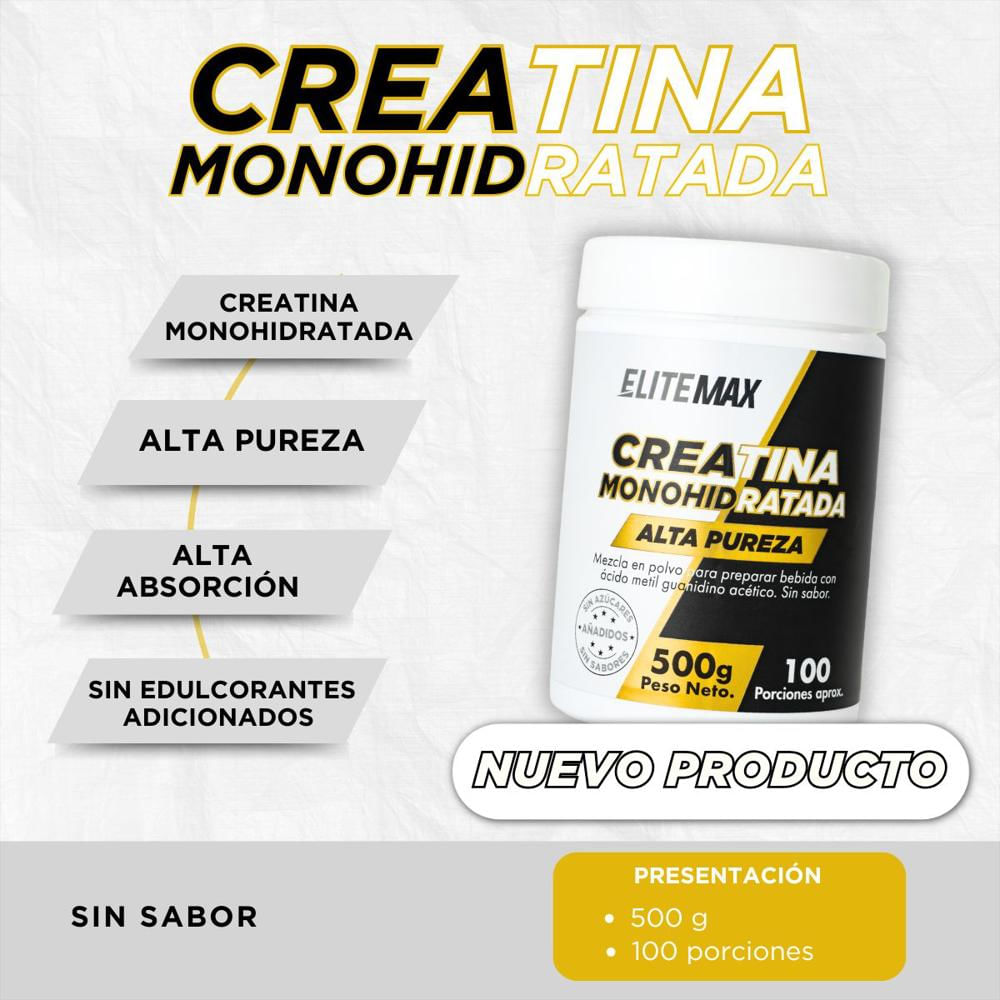 Creatina Monohidratada Elitemax 500G img #3