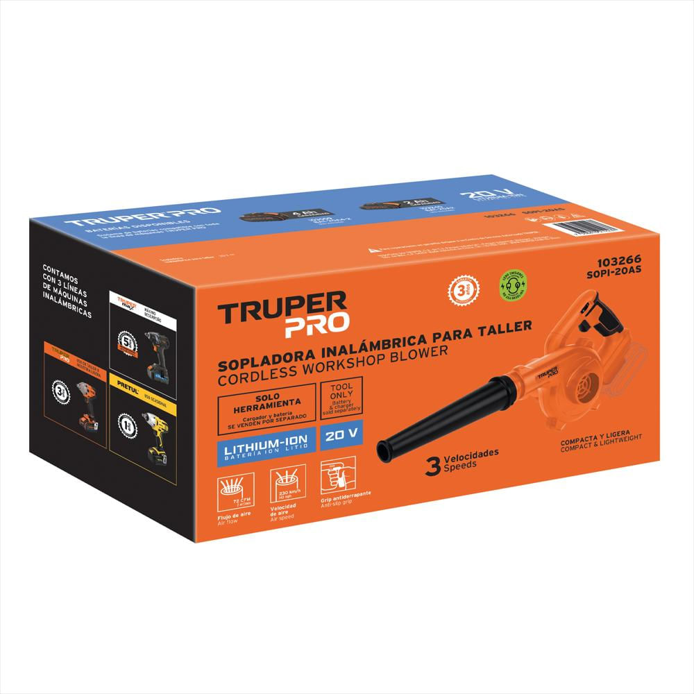 Sopladora Inalámbrica 20V 72 Cfm Truper Pro Batería img #5