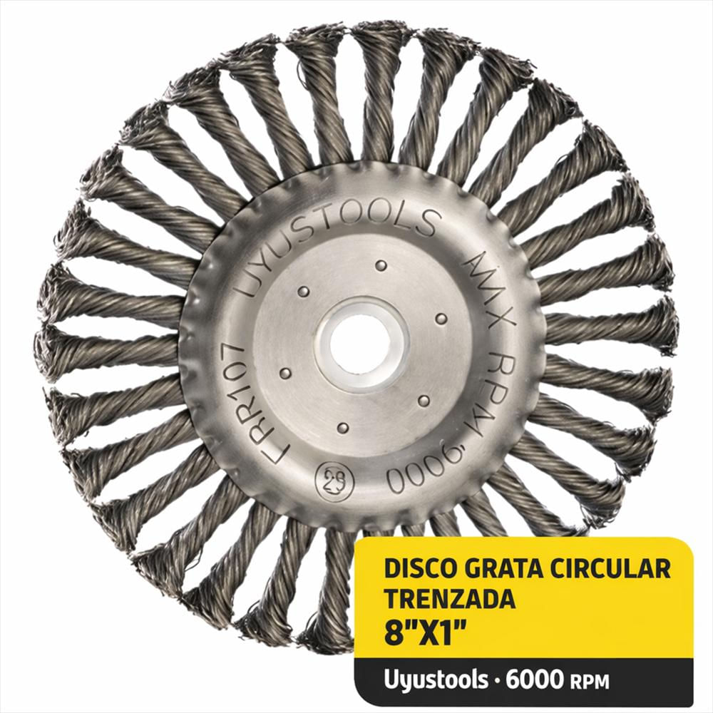 Disco Grata Circular Trenzada 8''X1'' Uyustools 6000 Rpm img #2