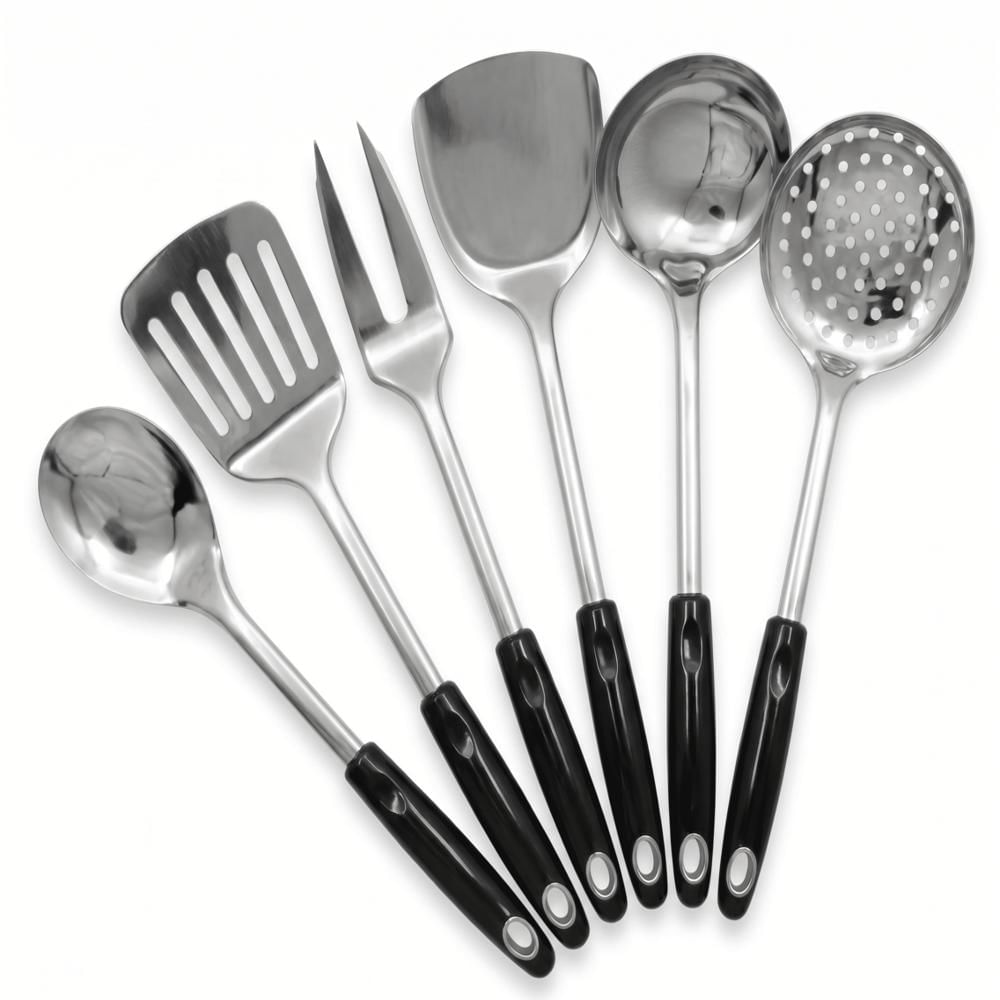 Juego Utensilios Cocina 6 Piezas Premium Acero Inoxidable Mango Ergonómico Multiusos Resistente img #2
