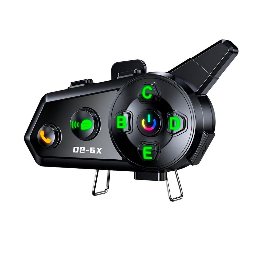 Intercomunicador Casco Moto D2 6X Bluetooth 1000M Grupal img #1