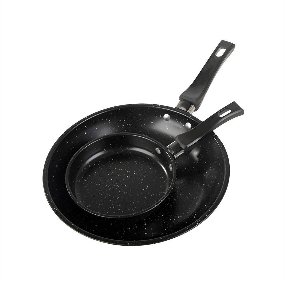 Set X2 Sartenes Antiadherente Granito Mango Ergonómico img #1